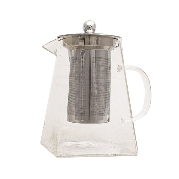 Minimalist glass jug with an infuser