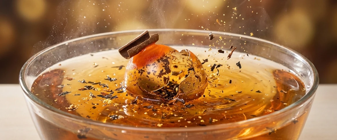 Dissolving tea bomb – crystal tea in hot water