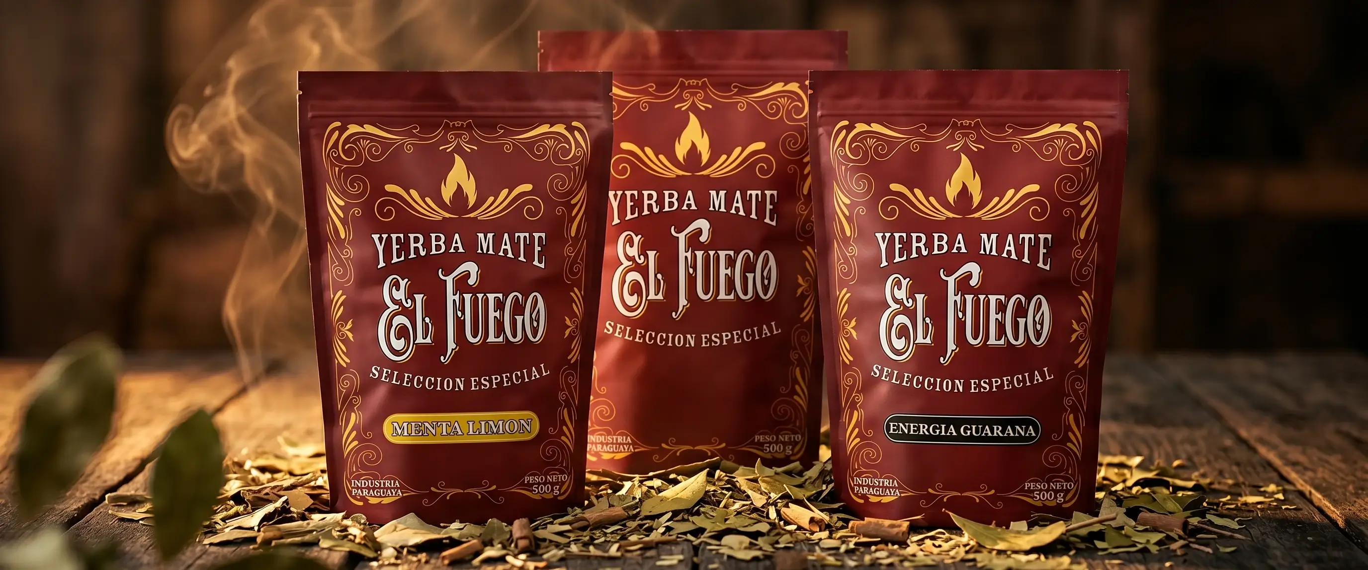 Three El Fuego yerba mate varieties – truly strong yerba mate.