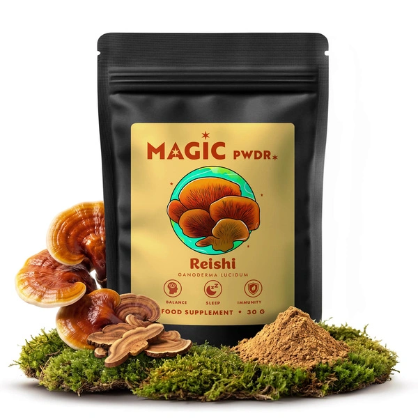 Magic Pwdr reishi mushroom supplement