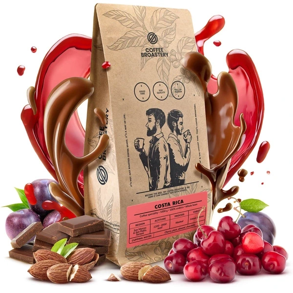 Bro Coffee Roastery Costa Rica San Rafael Speciality coffee beans with cherries, plums and almonds.