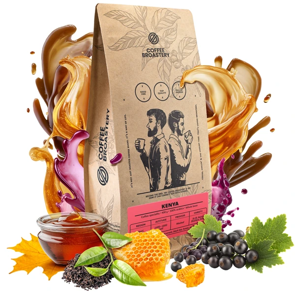 Bro Coffee Roastery Kenya Nyeri Speciality coffee beans with blackcurrants, honey and black tea.