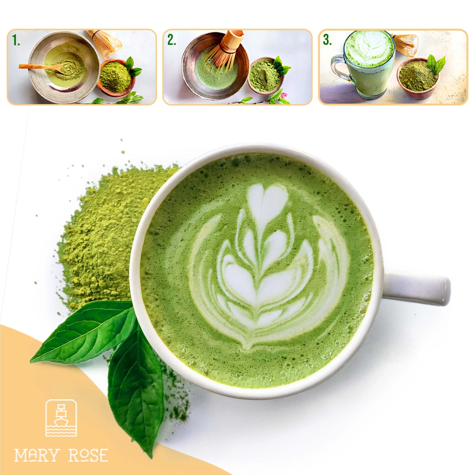 How to make matcha latte step by step