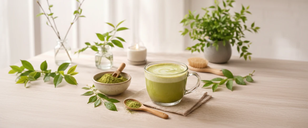 Matcha tea with milk – matcha latte as an everyday drink