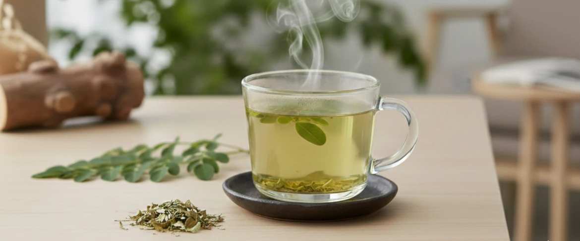 Cup of moringa leaf tea – moringa effects and antioxidant properties