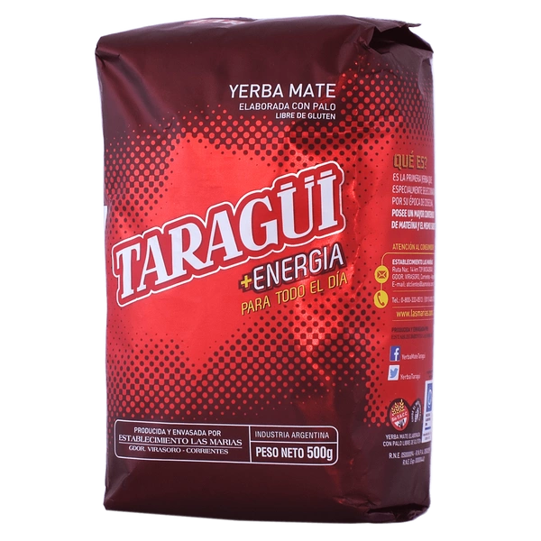 Classic yerba mate for a boost of energy – Taragui Energia.
