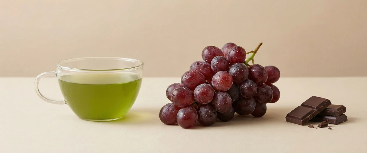 The strongest polyphenols – resveratrol, quercetin and EGCG in plant products