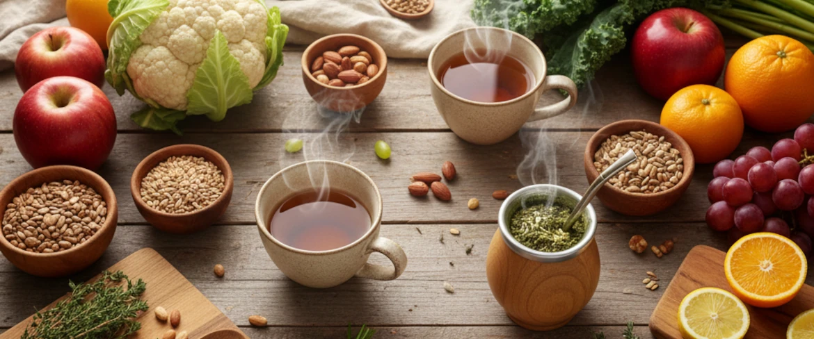 Organic food and healthy extras – fruit, herbs, infusions and organic products made from natural ingredients