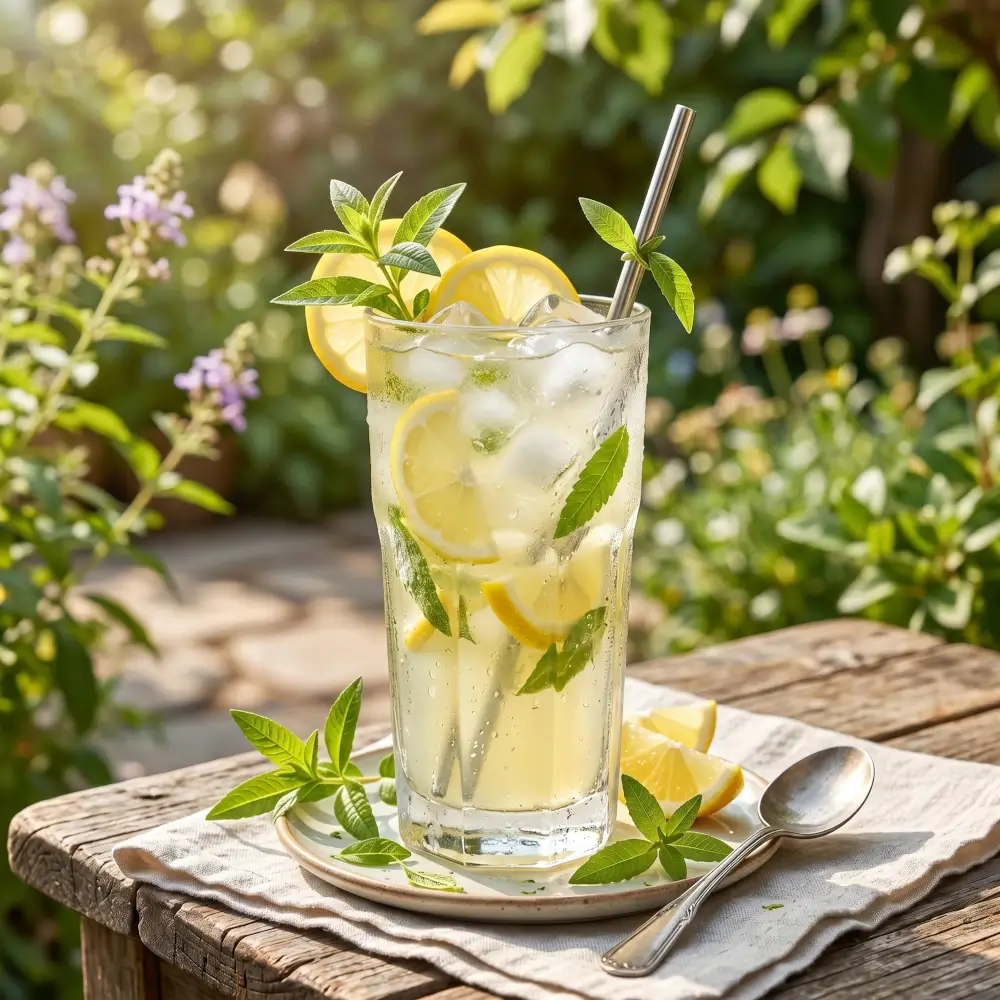 Summer lemonade with added lemon verbena
