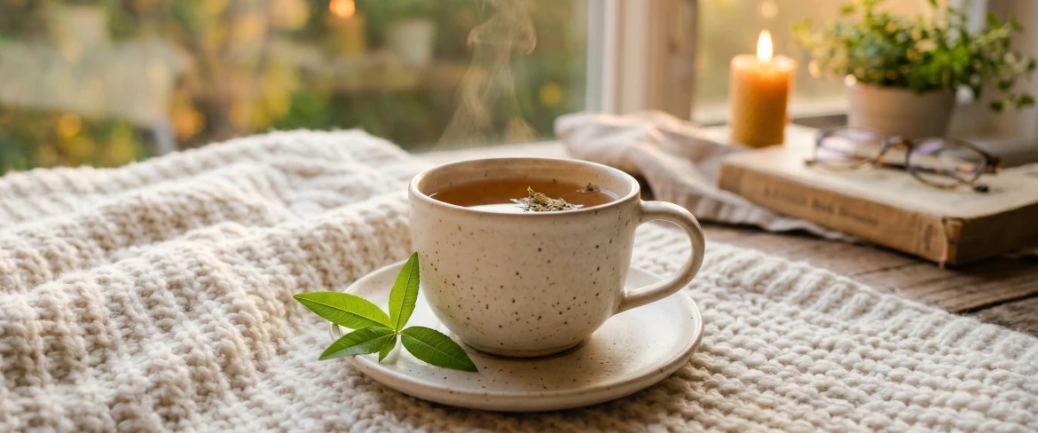 Relaxing lemon verbena tea.
