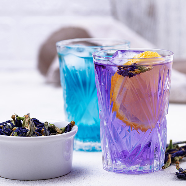 Butterfly Pea Tea Brewing