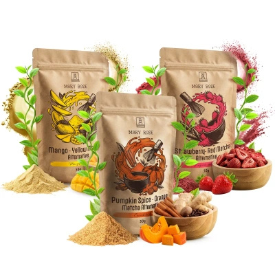 Colourful Matcha Set: Red Matcha + Orange Matcha + Yellow Matcha
