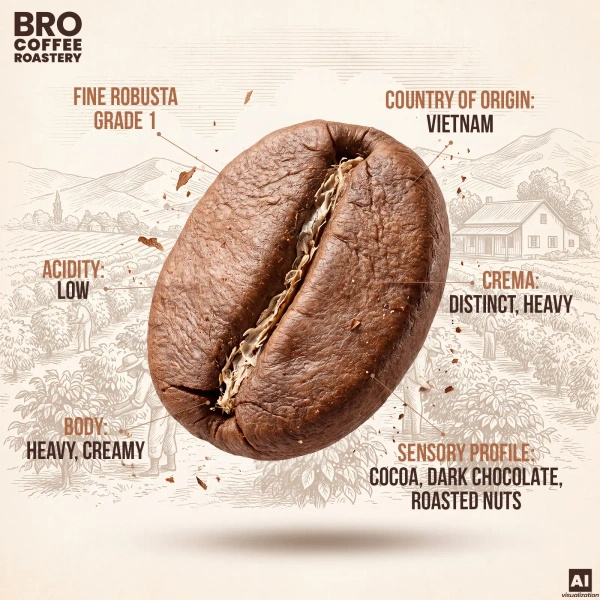 Bro Coffee Roastery – Whole Bean Coffee Pure Crema 1kg