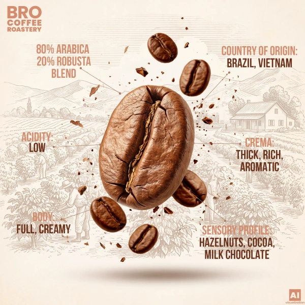 Bro Coffee Roastery – Whole Bean Coffee Crema Rumba 1kg