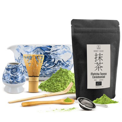 Ceremonial Matcha Tea Brewing Set: Japanese Organic Matcha 30g + Accessories