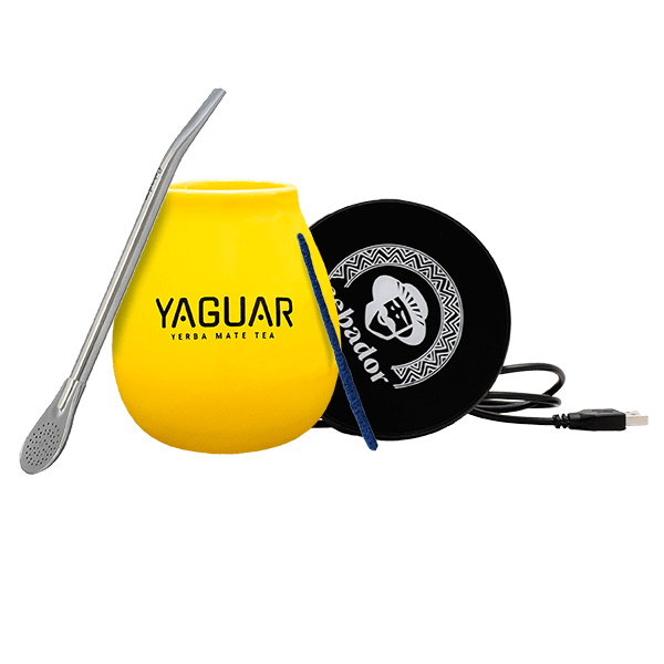 Yerba Mate Accessories Set: USB cup warmer + Calabash + Bombilla