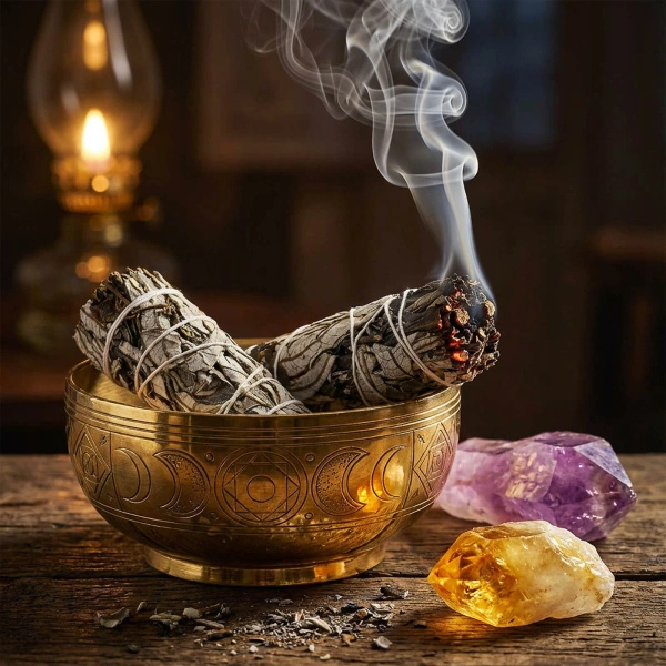 Esoteric Gift Set: Natural White Sage Incense + Accessories