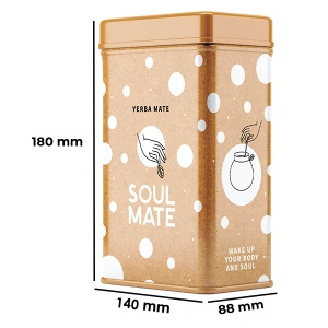 Yerbera – Tin can + Soul Mate Orgánica Menta Limon 0.5kg
