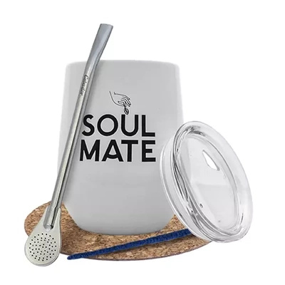 Yerba Mate Accessories Set: thermal mate gourd TermoLid + bombilla