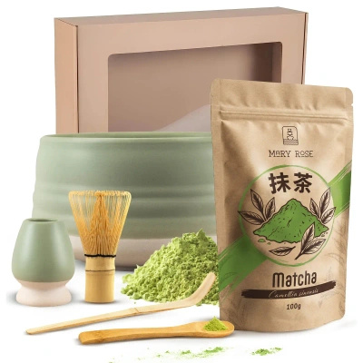 Matcha tea brewing gift set