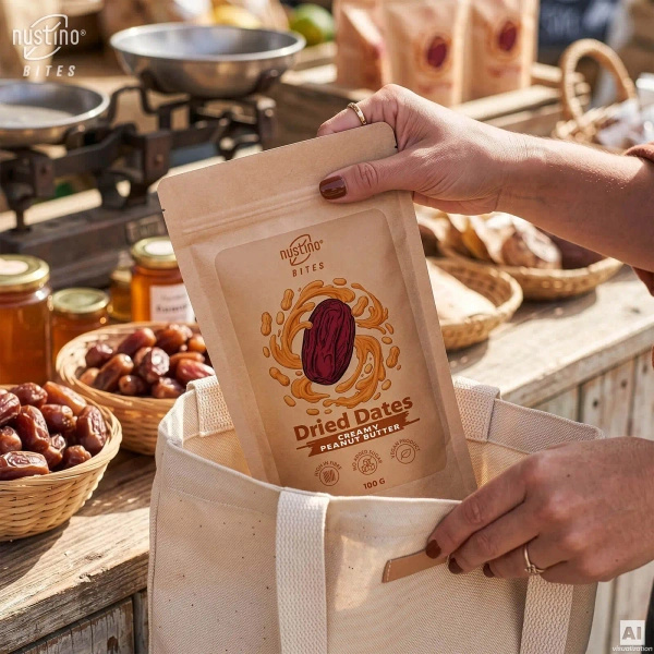 Nustino Bites – Dried Dates – Creamy Peanut Butter 100g