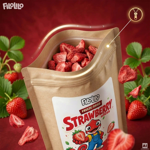 FiloLilo – Freeze-dried strawberry slices 100g