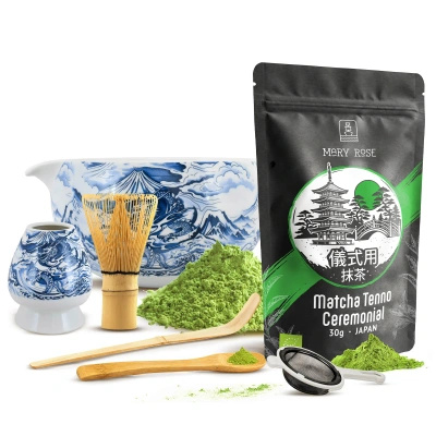 Ceremonial Matcha Tea Brewing Set: Japanese Organic Matcha 30g + Accessories