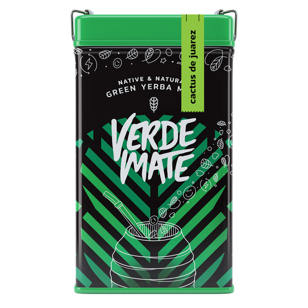 Yerbera – Tin can + Verde Mate Green Cactus de Juarez 0.5kg