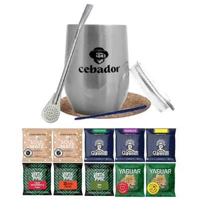 Yerba Mate Set: samples 10x50g + TermoLid + Bombilla