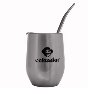 TermoLid – thermal mate cup with a lid – Cebador (silver) – 350 ml
