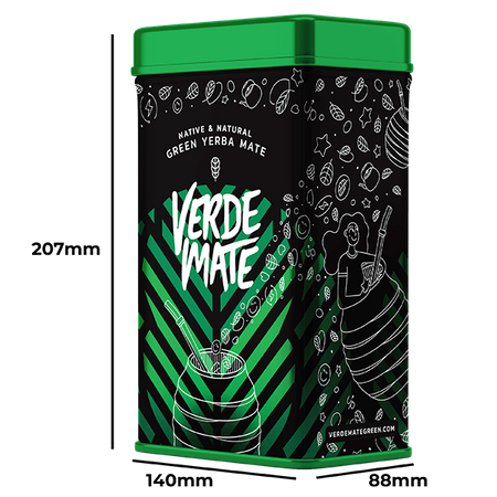 Yerbera – Tin can + Verde Mate Green Summertime 0.5kg 