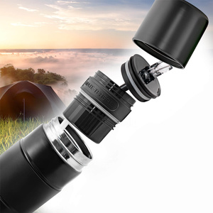 Yerbomos XL ALL IN ONE - 750ml - Mate cup, thermos and bombilla in one (black)