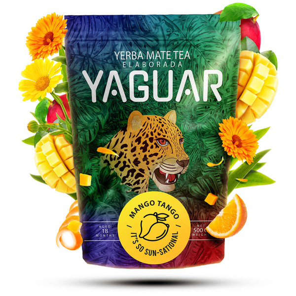 Yerba Mate Set Yaguar 500g 0.5kg Calabash + Bombilla
