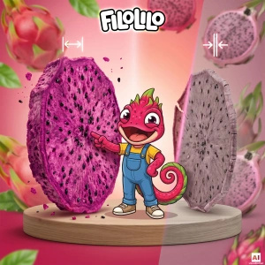 FiloLilo – Freeze-dried dragon fruit slices 100g