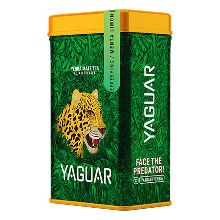 Yerbera – Tin can + Yaguar Menta Limon 0.5kg