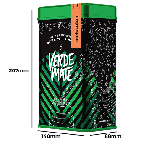 Yerbera - Can of Verde Mate Green Melocoton 0.5kg 