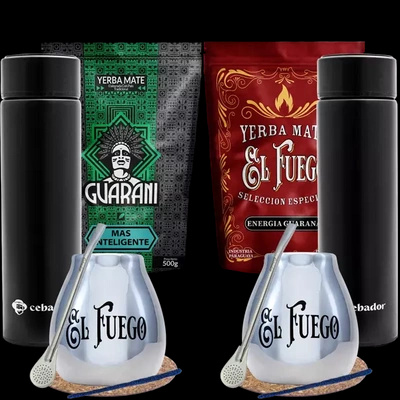 Yerba Mate Set for Two 2x0.5kg Thermos