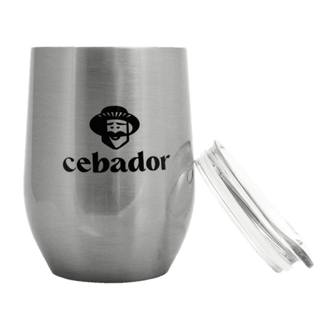 TermoLid – stainless steel vessel with a lid – Cebador (silver) – 350 ml