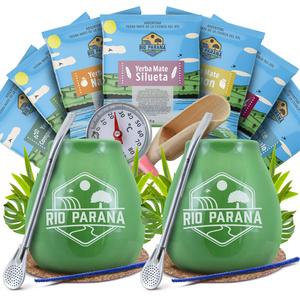 Yerba Mate Rio Parana starter set for couple accessories