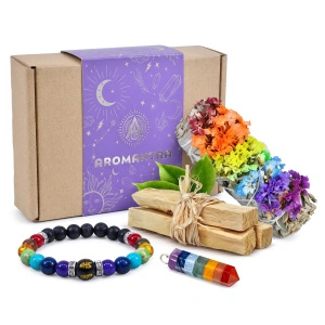 Esoteric 7 Chakras Gift Set: Natural Incense + Pendant + Bracelet