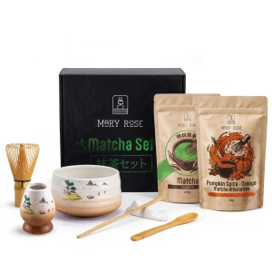 Gift Set for Colourful Matcha Latte: Matcha + Orange Matcha + Accessories