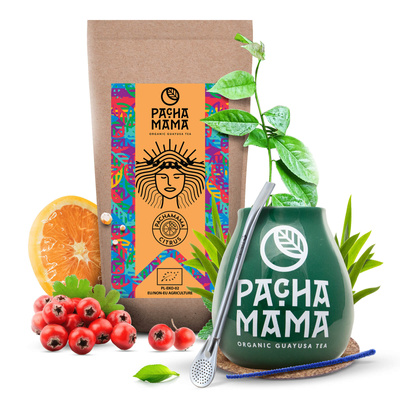 Set Guayusa Pachamama Citrus 100g + Calabash + Bombilla