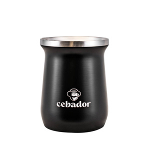 TermoMate PRO Cebador – thermal yerba mate cup – 250ml (black)