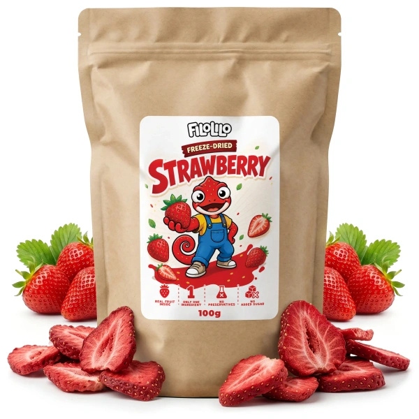 FiloLilo – Freeze-dried strawberry slices 100g