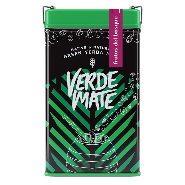 Yerbera – Tin can + Verde Mate Green Frutos del Bosque 0.5kg
