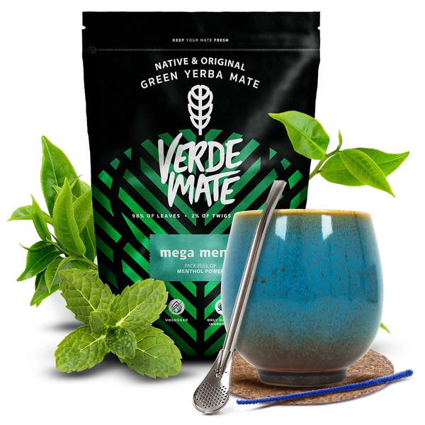 Yerba Mate Set Verde Mate 500g 0.5kg Calabash + Bombilla