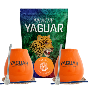 Yerba Mate Set Yaguar Naranja 500g