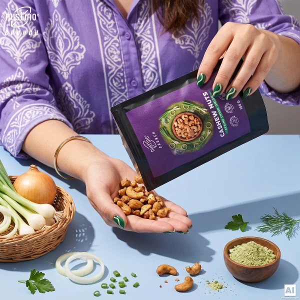 Nustino Crunch – Roasted Cashews – Spring Green Onion 100g