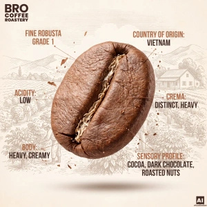 Bro Coffee Roastery – Whole Bean Coffee Pure Crema 400g