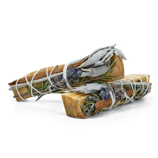 White Sage with Palo Santo, Rosemary, Cinnamon and Lavender – Incense 20-30g (bundle)